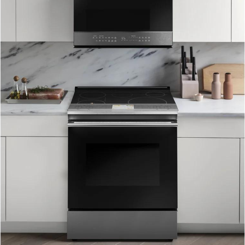 30 In Smart Slide-In, Front-Control, Induction And Convection Range With In-Oven Camera In Platinum Glass