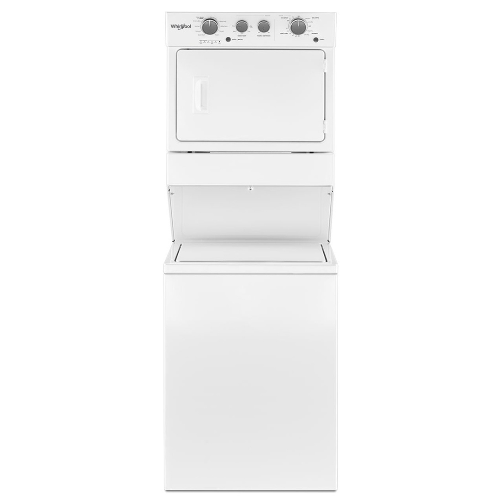 3.5 Cu. Ft Electric Stacked Laundry Center 9 Wash cycles and AutoDry